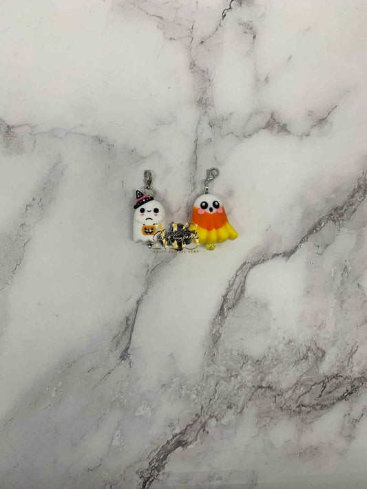 Halloween Ghost Badge Reel Charm