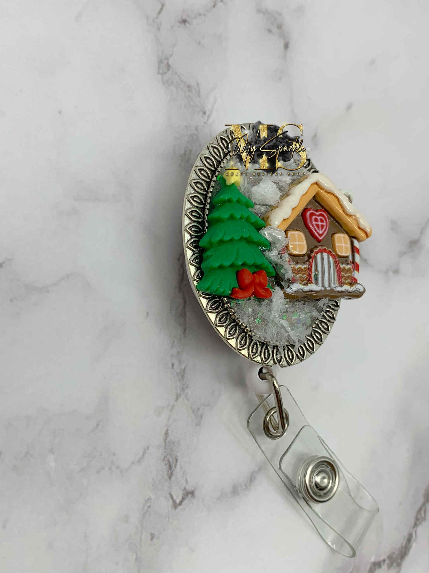 Christmas Gingerbread House Badge Reel