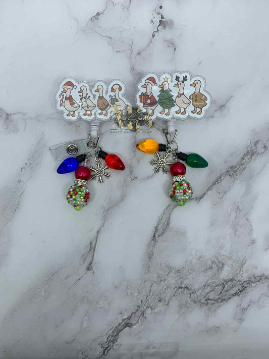 Christmas Jolly Goose Badge Reel