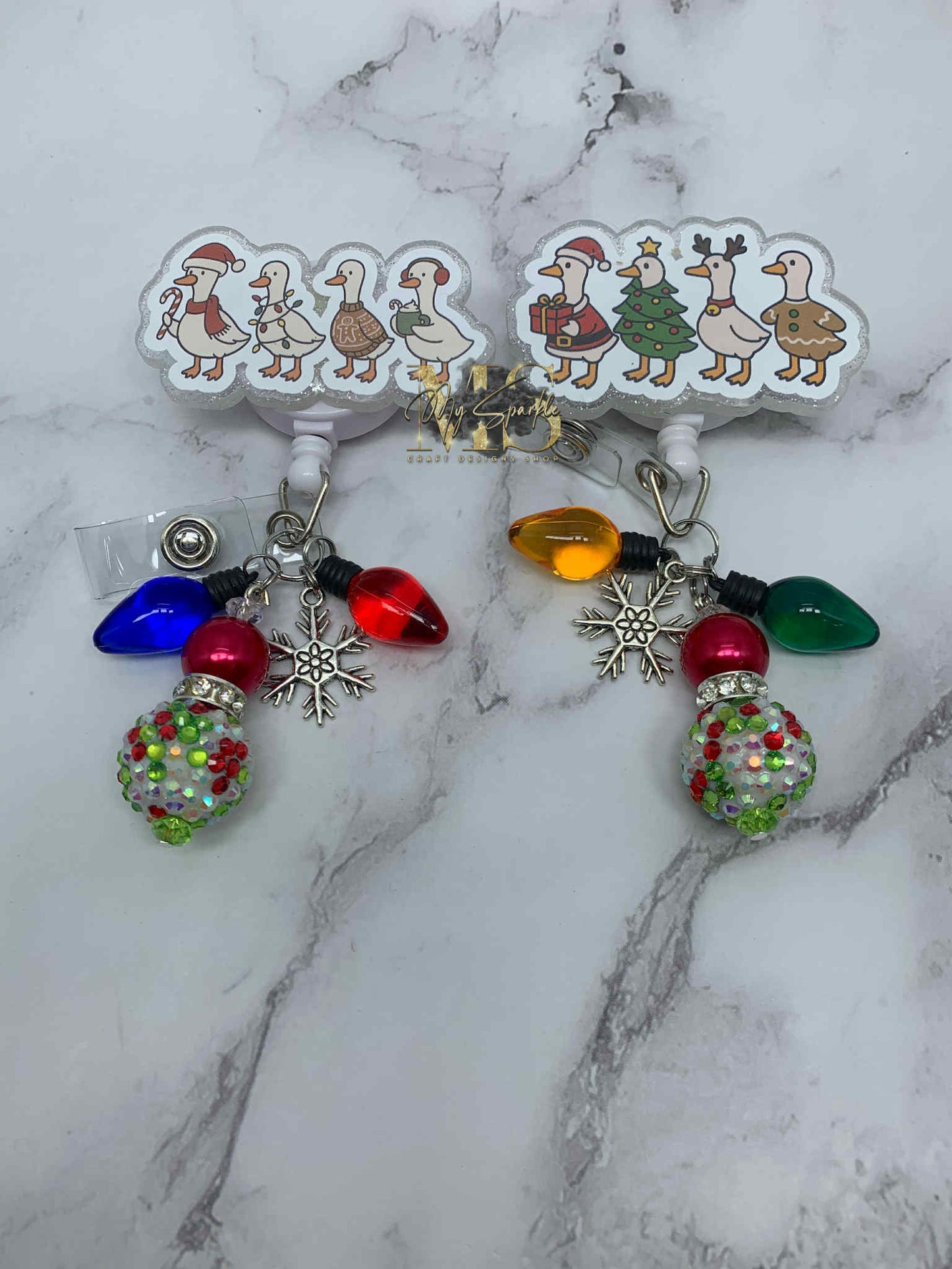 Christmas Jolly Goose Badge Reel