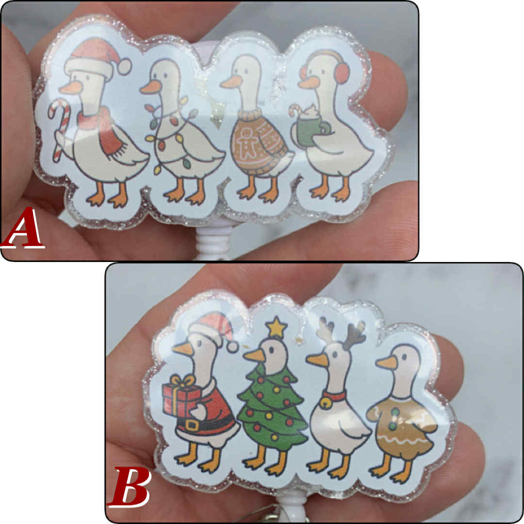 Christmas Jolly Goose Badge Reel