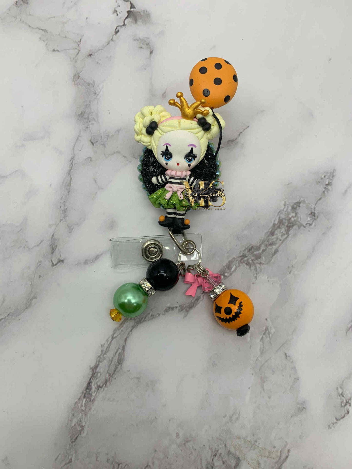 Cute Clown Girl Badge Reel