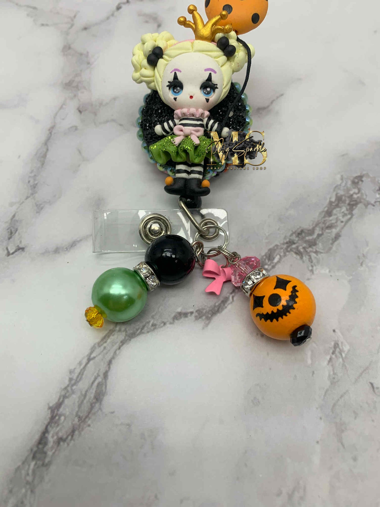 Cute Clown Girl Badge Reel