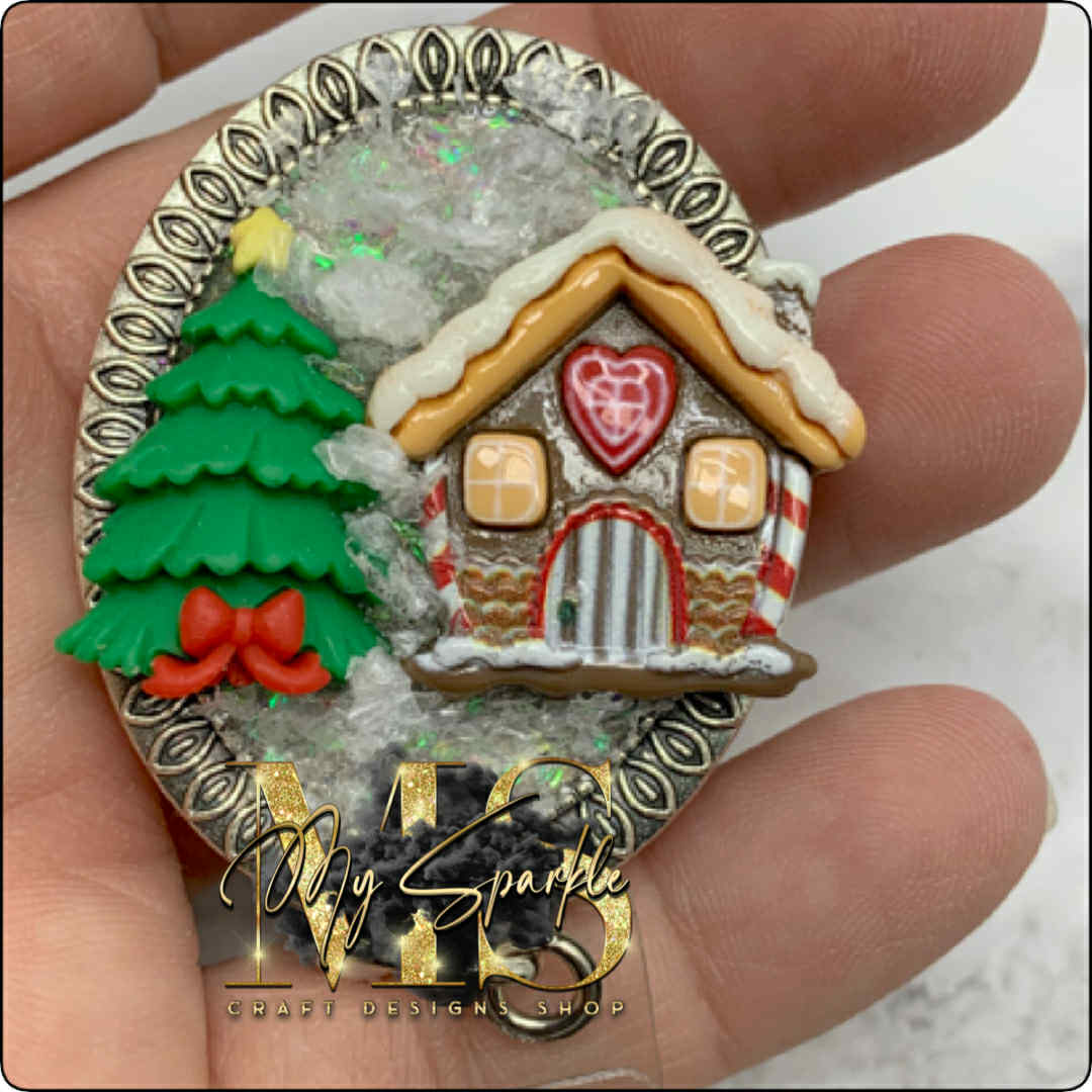 Christmas Gingerbread House Badge Reel