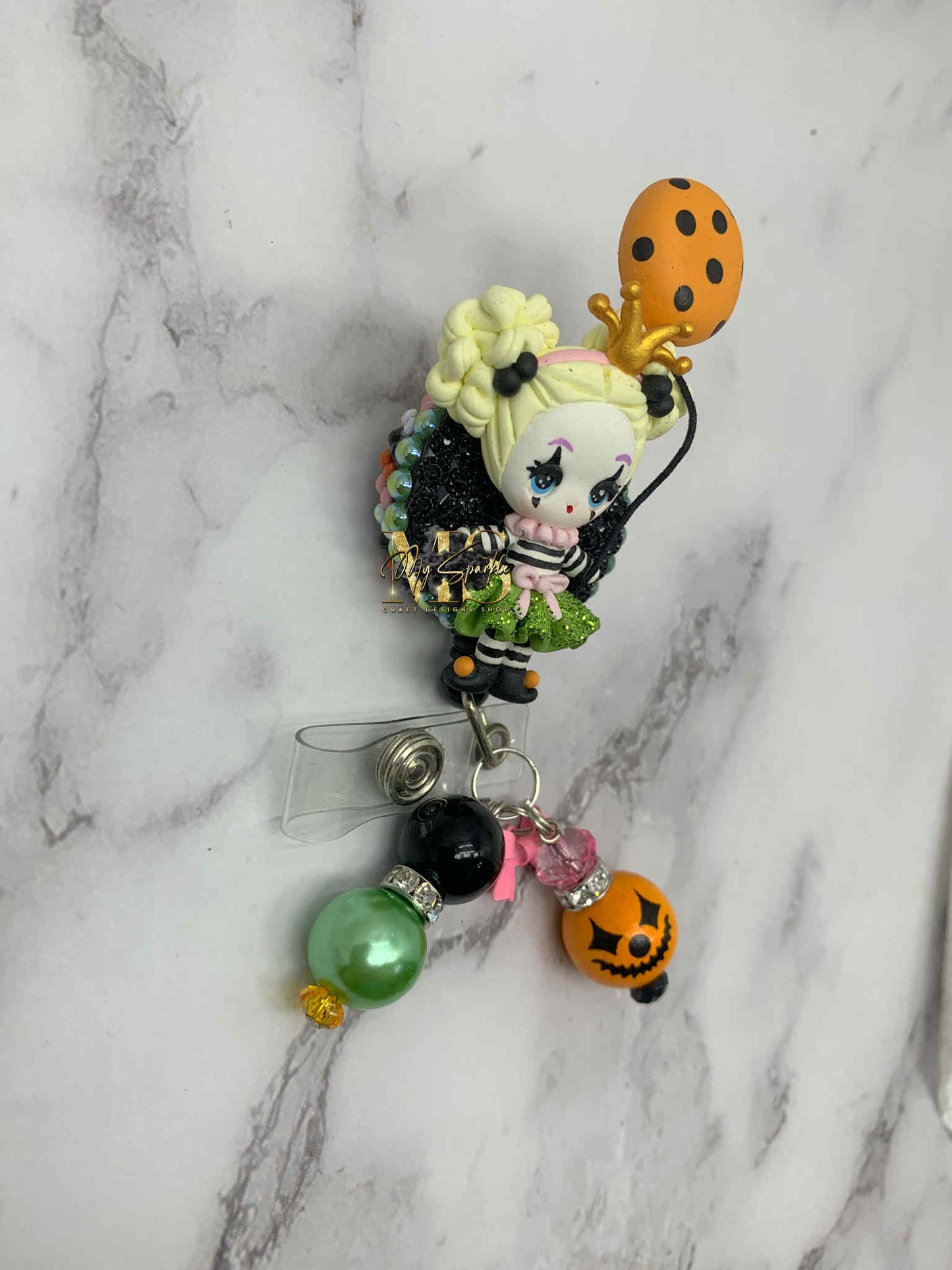 Cute Clown Girl Badge Reel