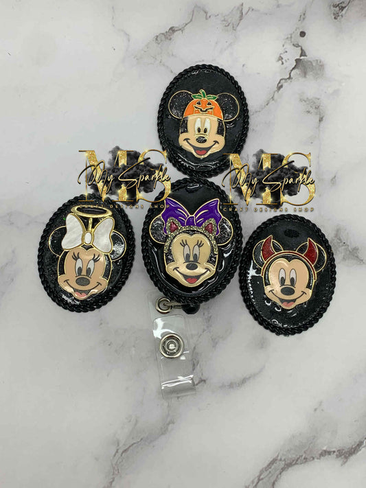 Halloween Mouse Badge Reel