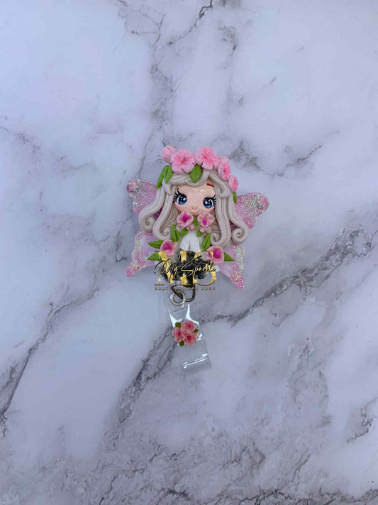 Fairy Girl Clay Badge Reel