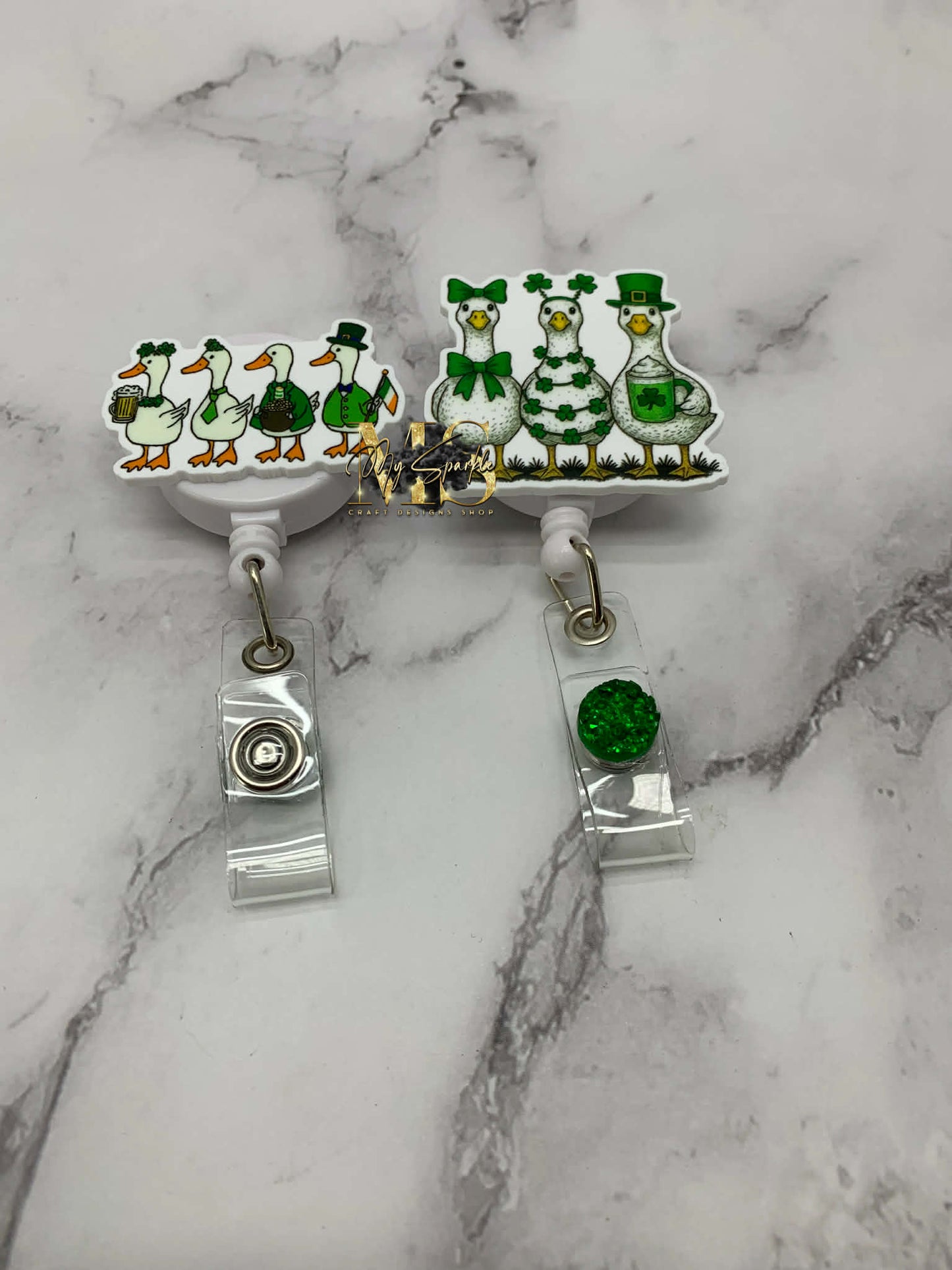 St. Patrick’s Day Lucky Geese Badge Reel