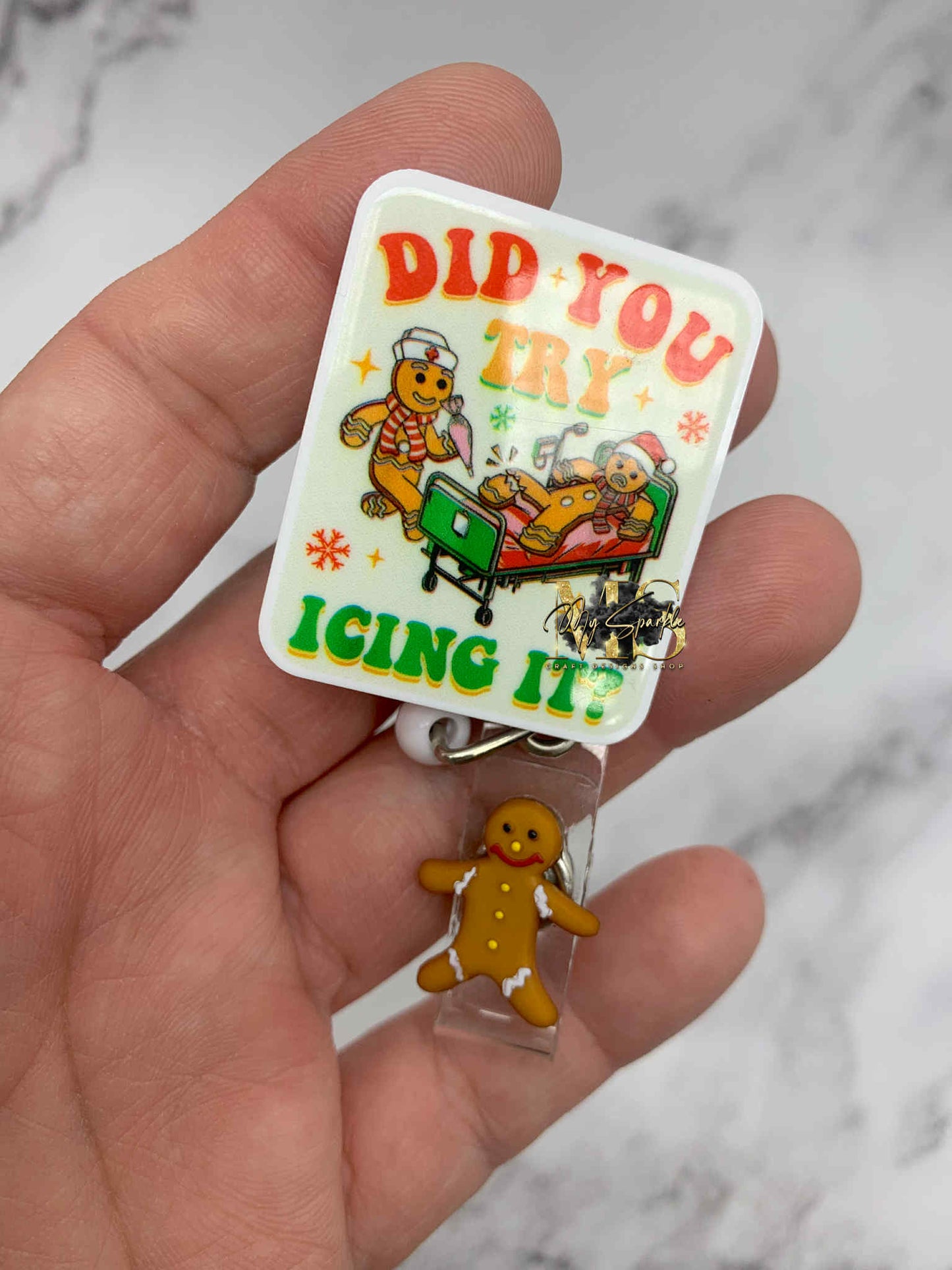 Did You Try Icing It Christmas Badge Reel