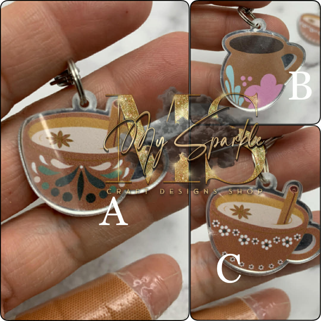 Taza de Barro, Cup, Atotle , Champurrado, conchas love, Navidad, Latina Badge Reel Charm