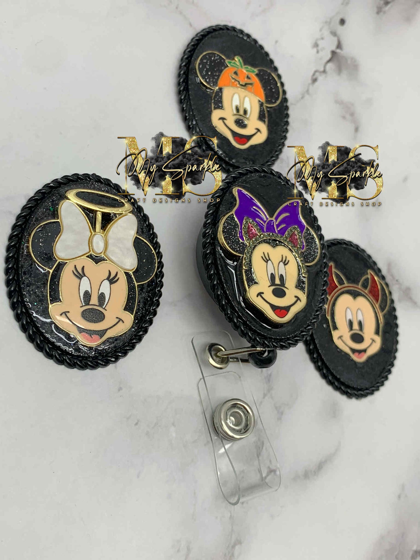Halloween Mouse Badge Reel