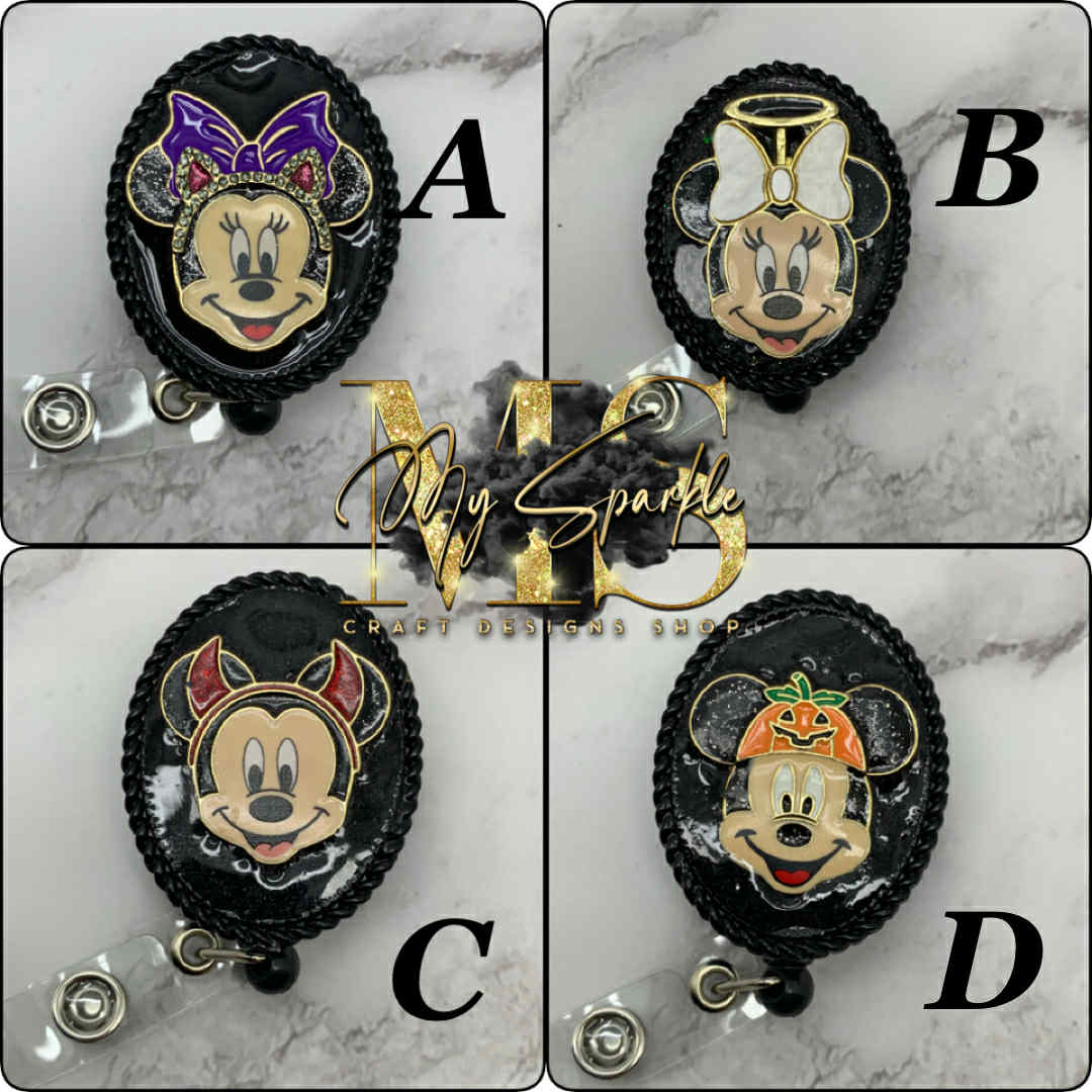 Halloween Mouse Badge Reel