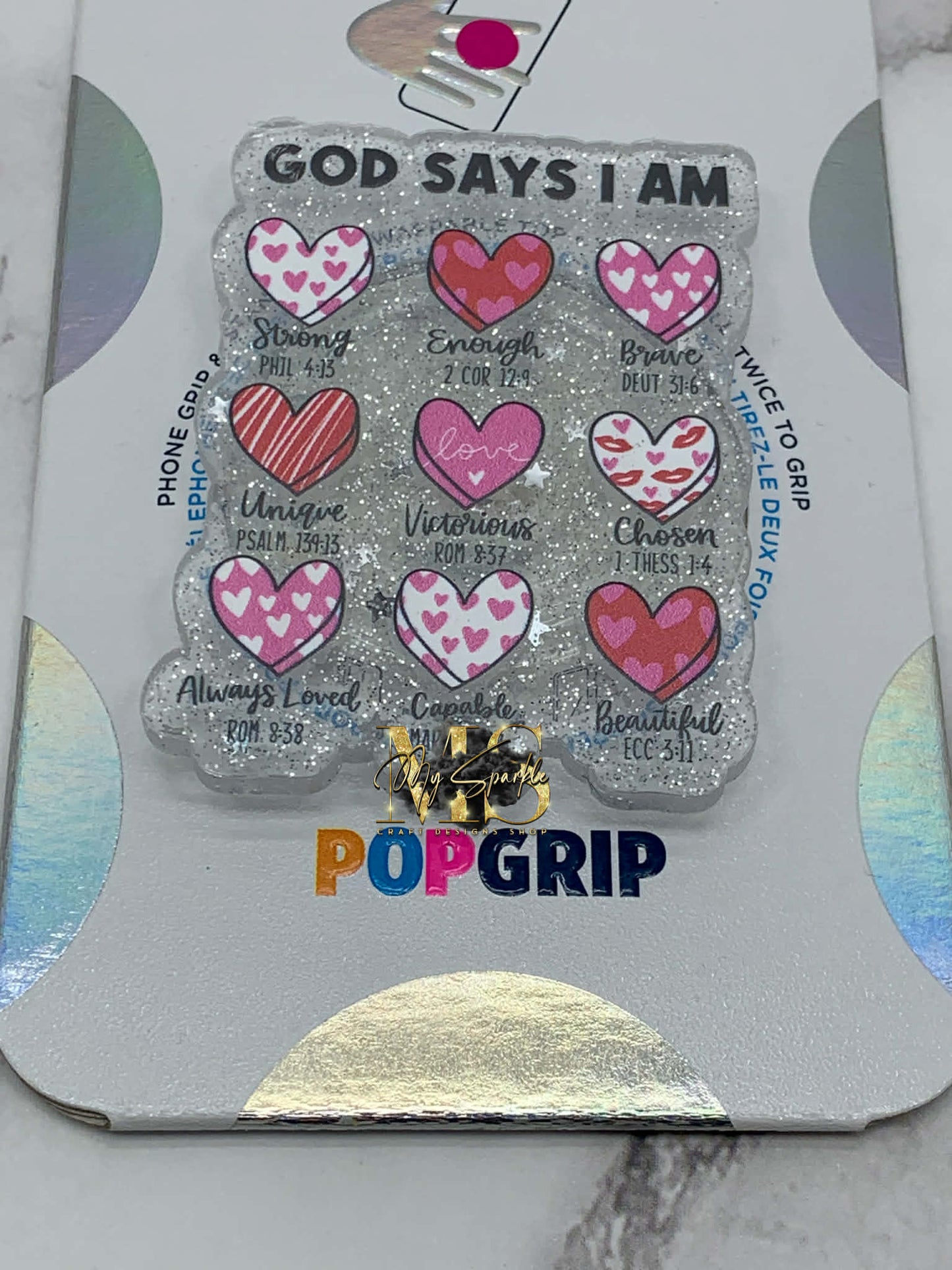 God Says I Am Valentines, Christian Bible Verse Phone