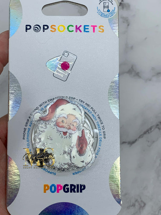 Retro Santa, Vintage Santa Red Pop Grip