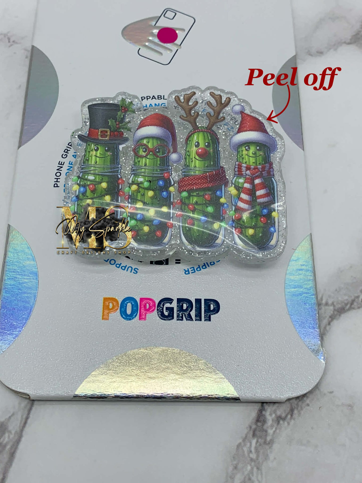 Funny Christmas Pickle, Christmas Pickle, Cucumber Phone Grip