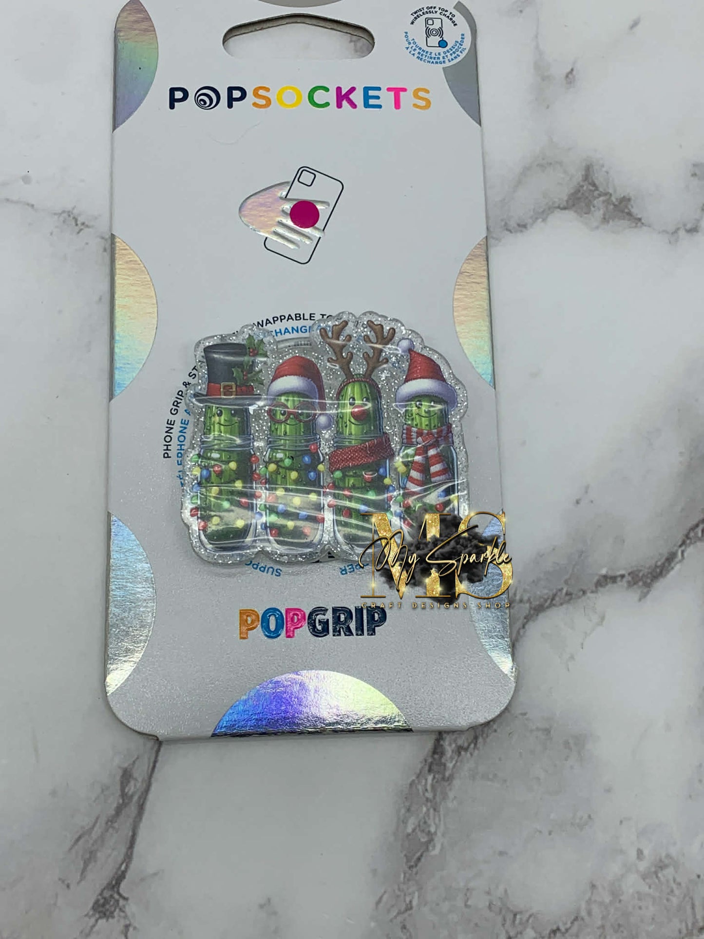 Funny Christmas Pickle, Christmas Pickle, Cucumber Phone Grip