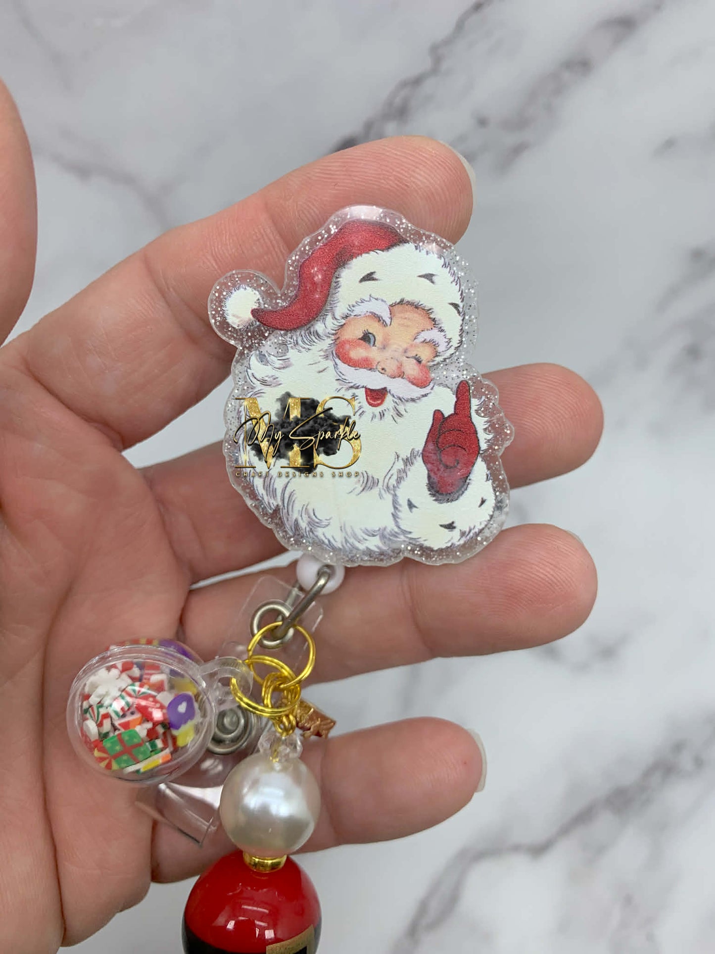 Vintage Santa Badge Reel