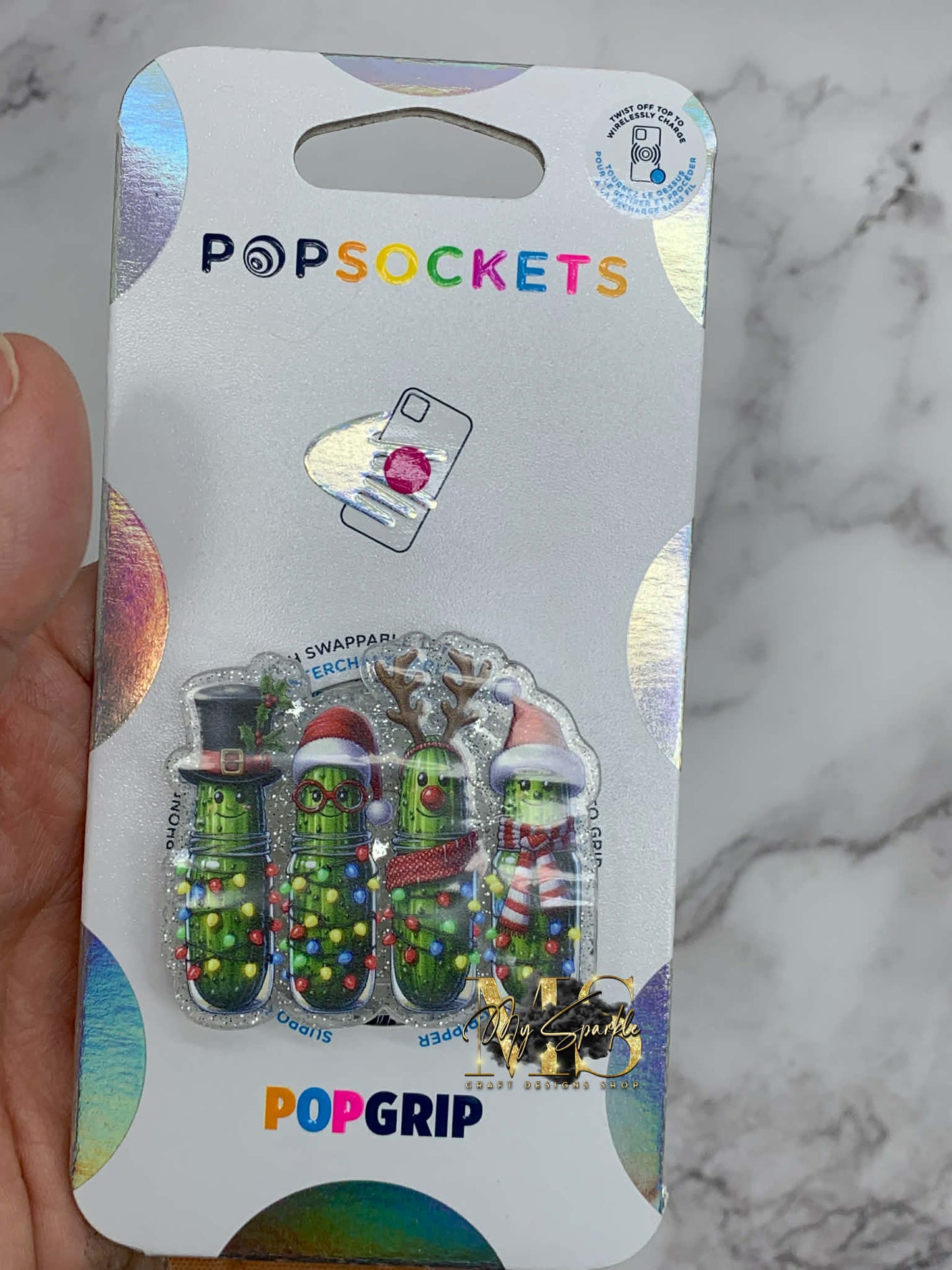 Funny Christmas Pickle, Christmas Pickle, Cucumber Phone Grip