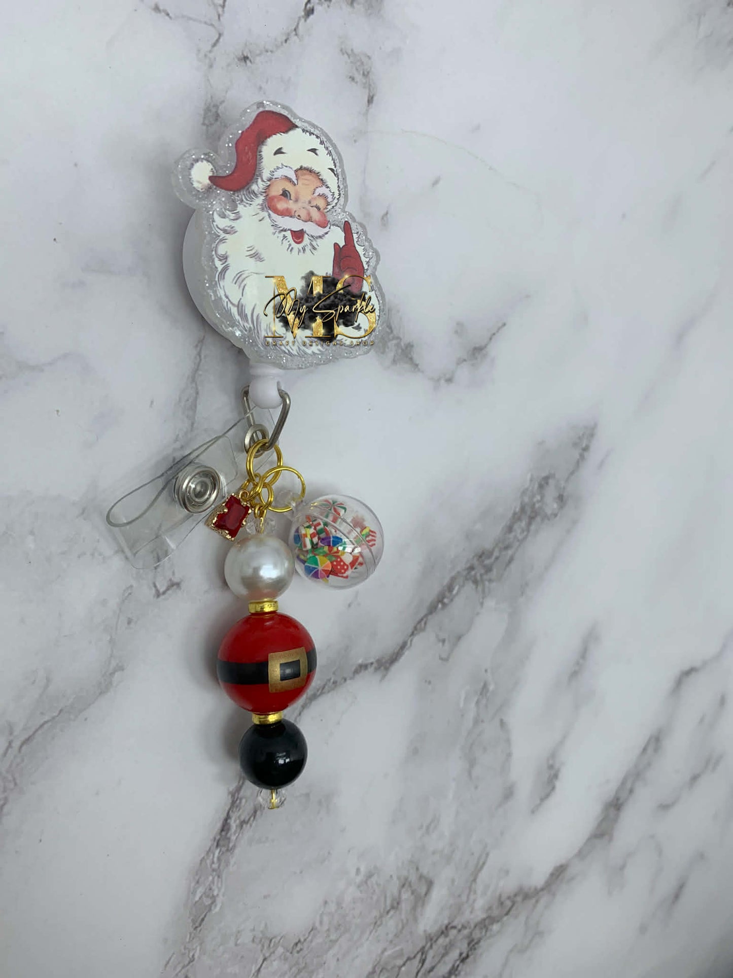 Vintage Santa Badge Reel