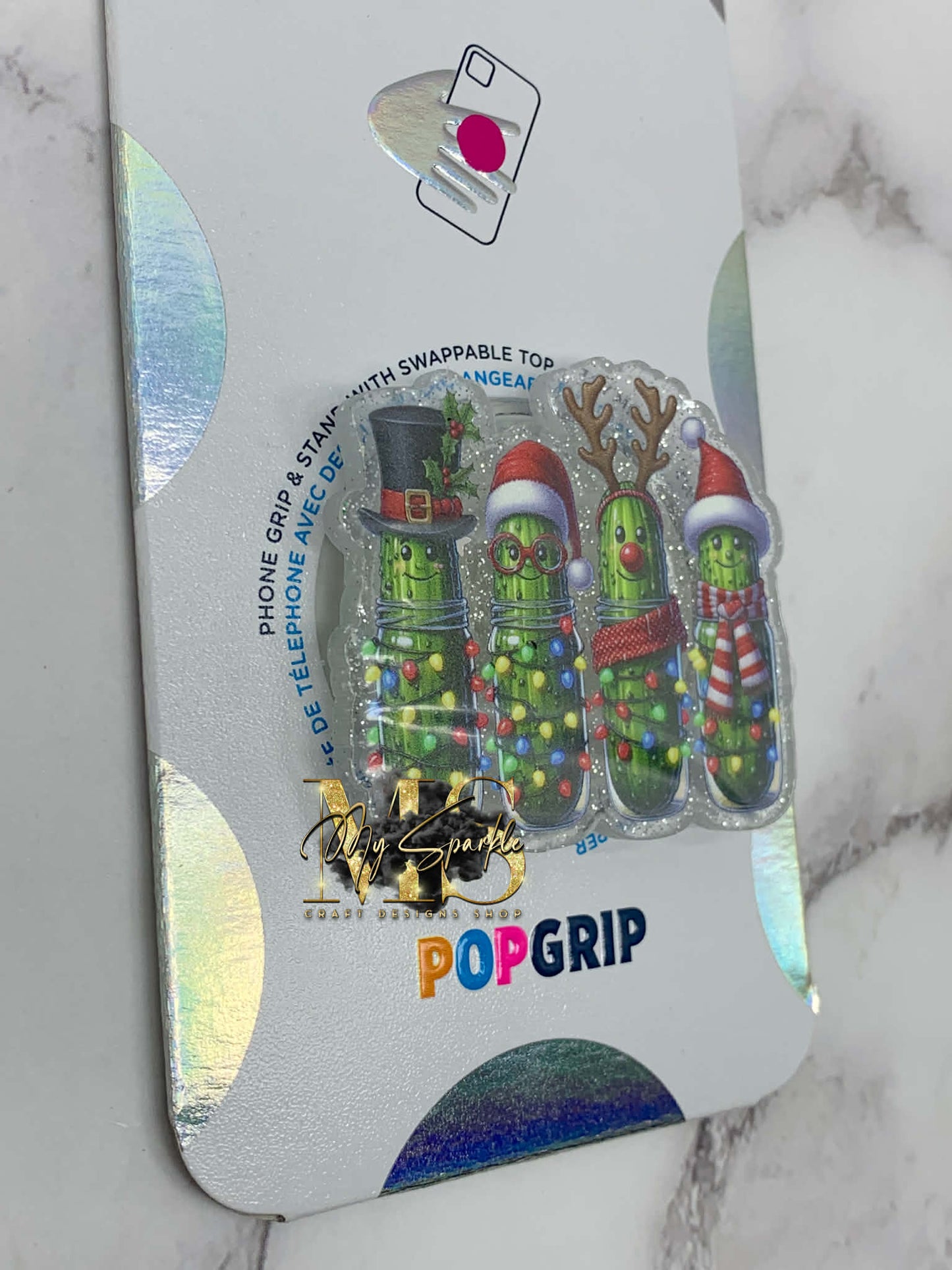 Funny Christmas Pickle, Christmas Pickle, Cucumber Phone Grip