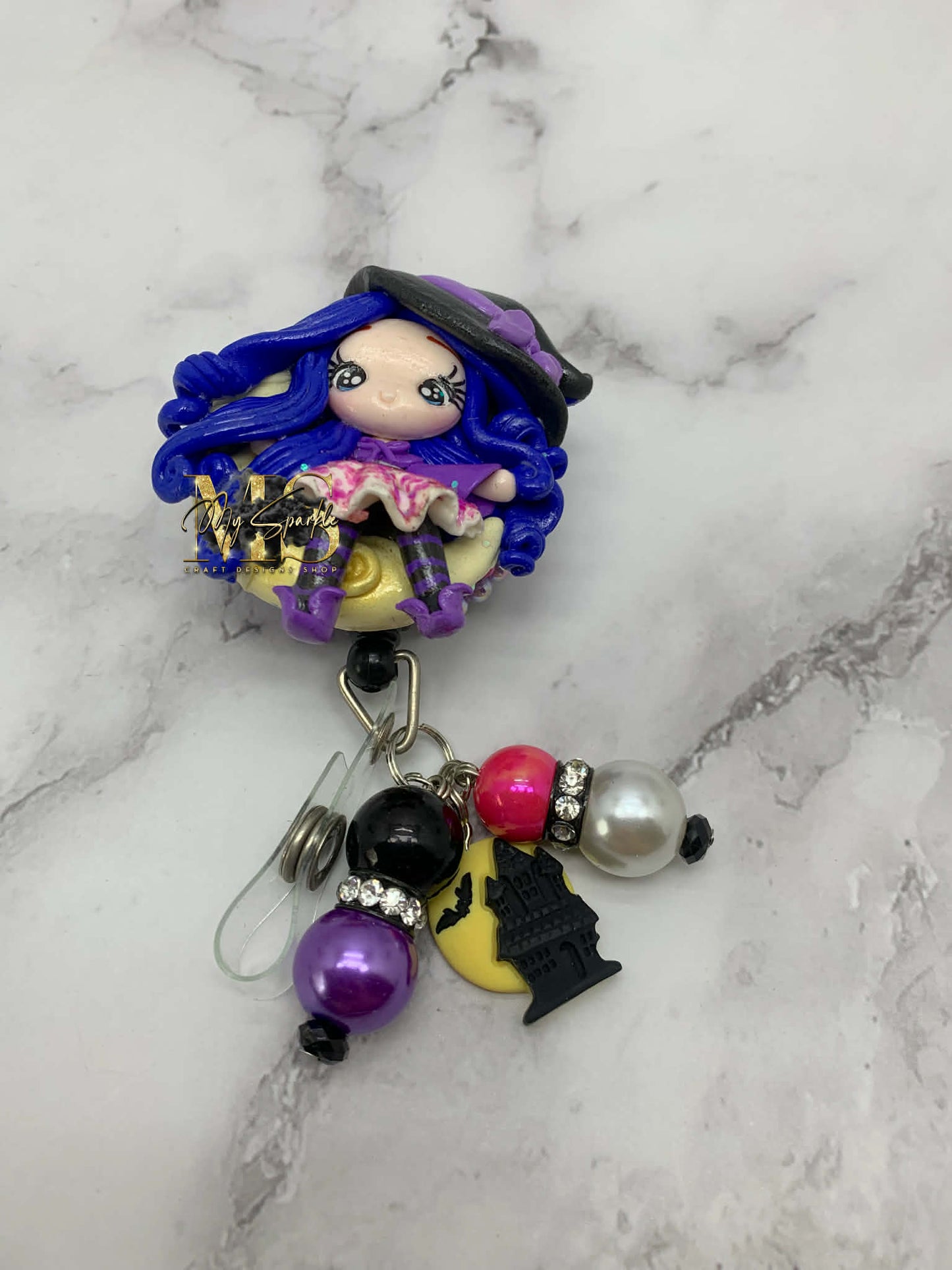 Witch Clay Badge Reel