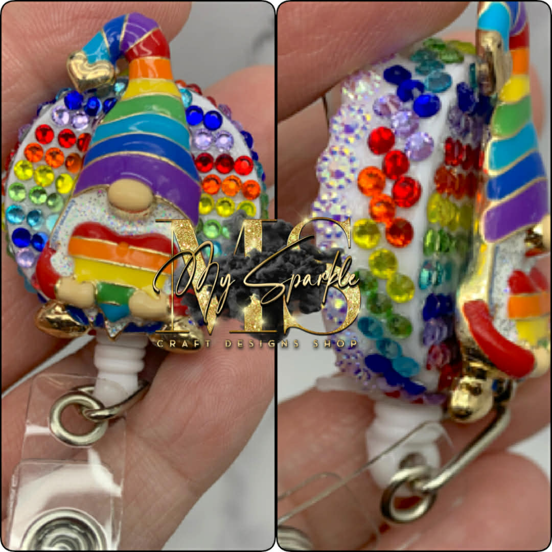 Rainbow Heart Badge Reel