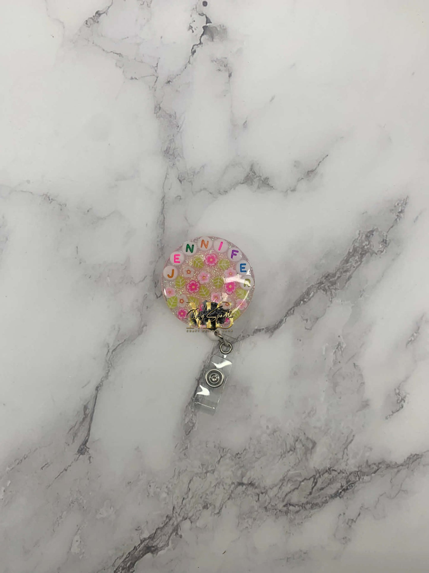 Personalized Name Resin Badge Reel