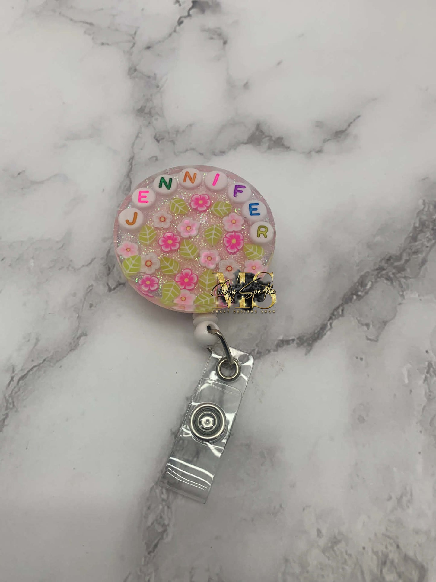 Personalized Name Resin Badge Reel