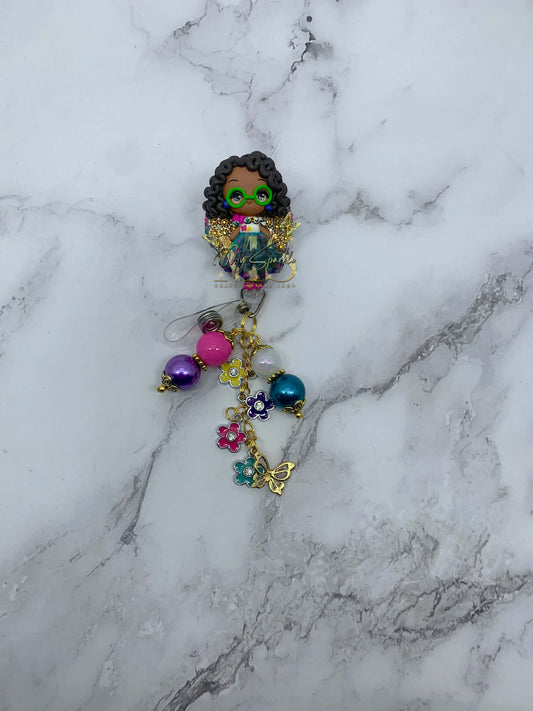 Colombian Girl Clay Badge Reel