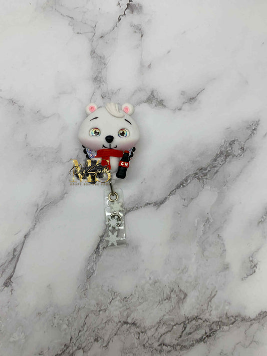 Polar Bear Clay Badge Reel