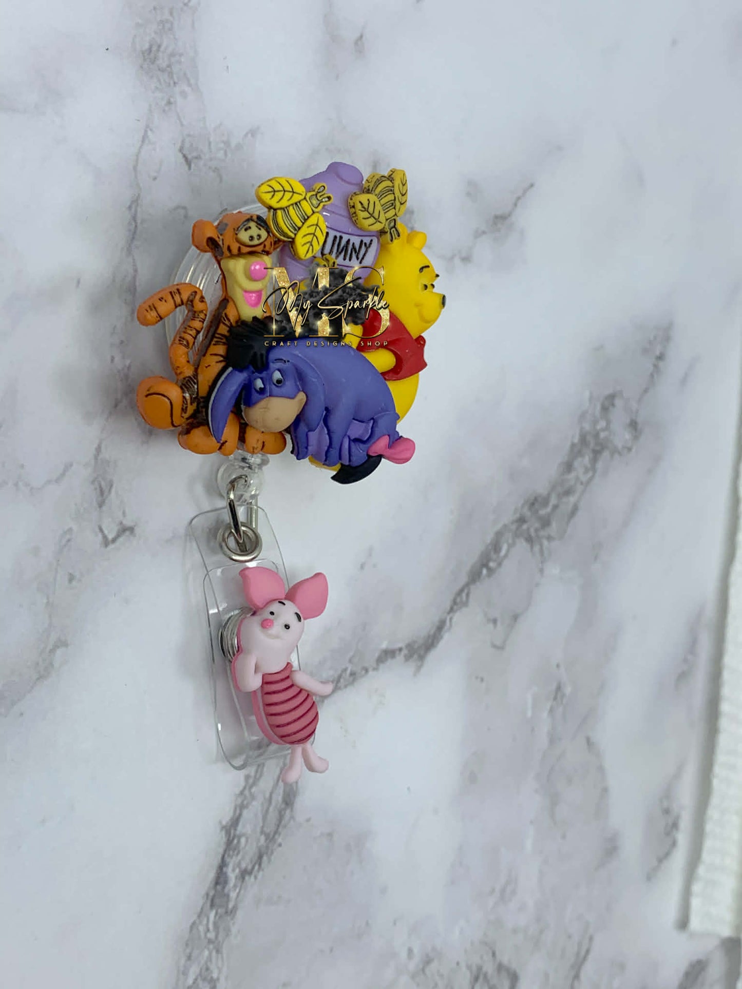 Pooh W/ Friends Badge Reel