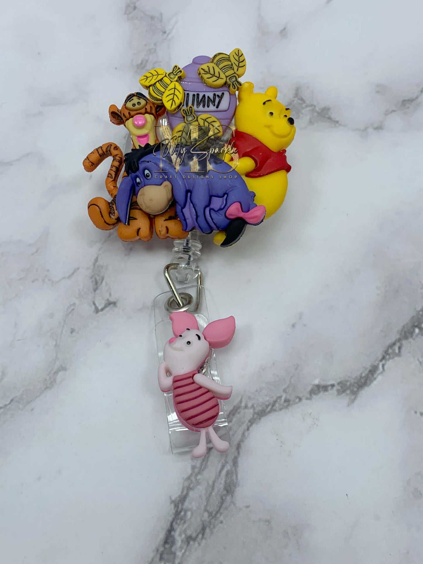 Pooh W/ Friends Badge Reel