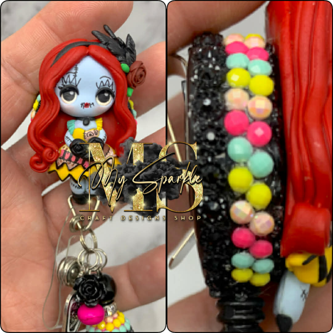 Halloween Sally Nightmare Clay Badge Reel
