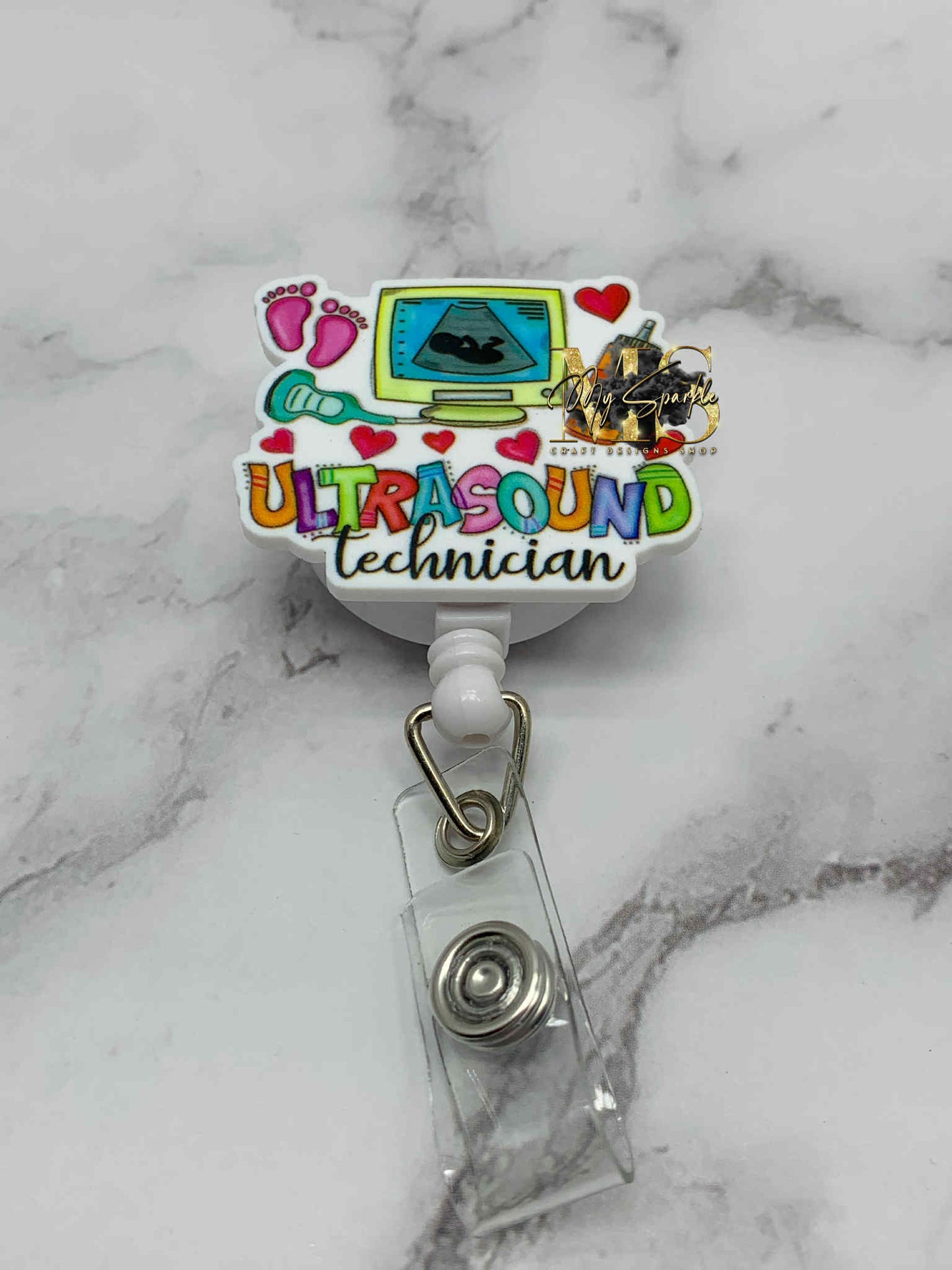 Ultrasound Technician Badge Reel