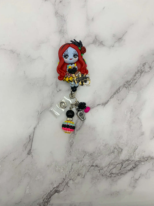 Halloween Sally Nightmare Clay Badge Reel