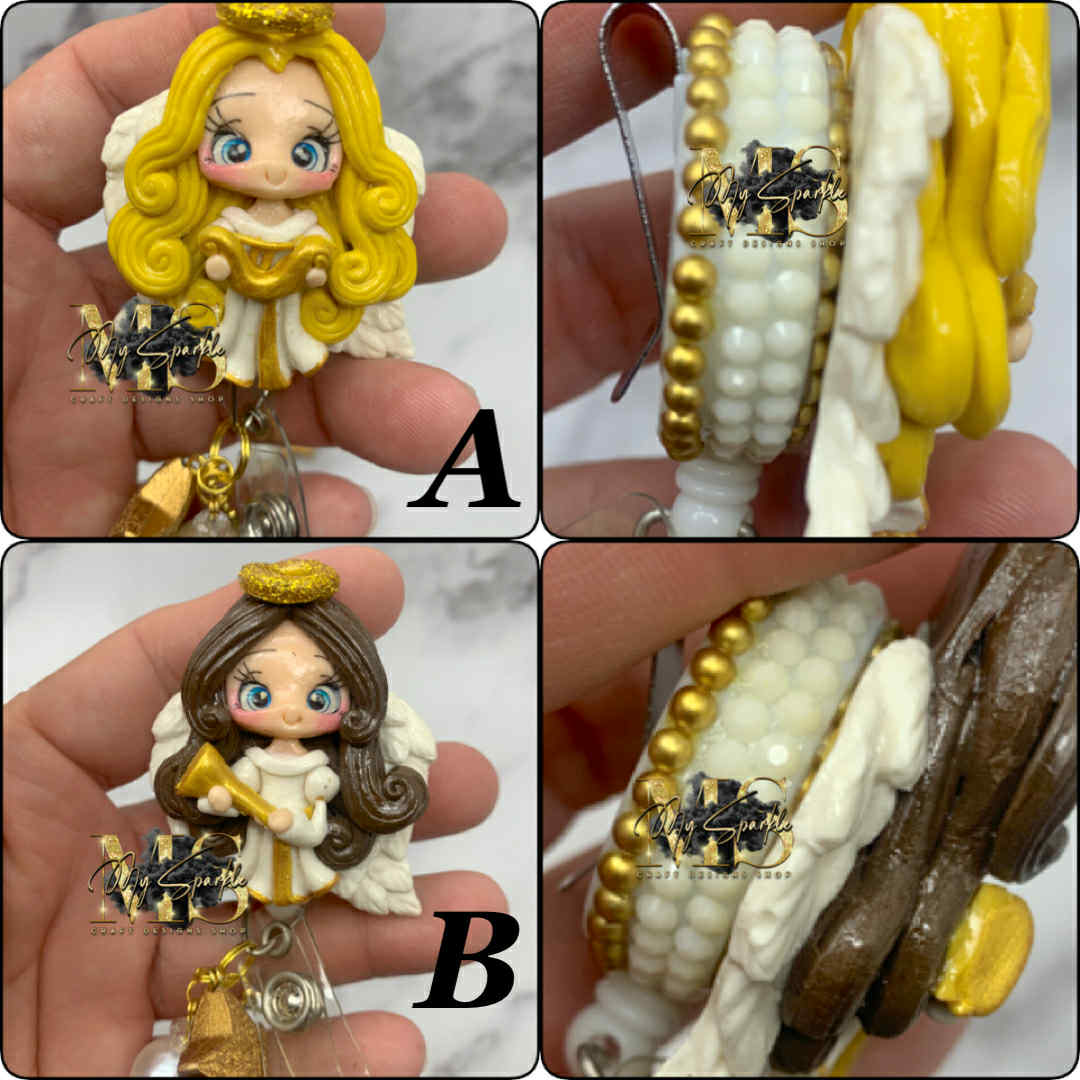 Angel Guardian Clay Badge Reel