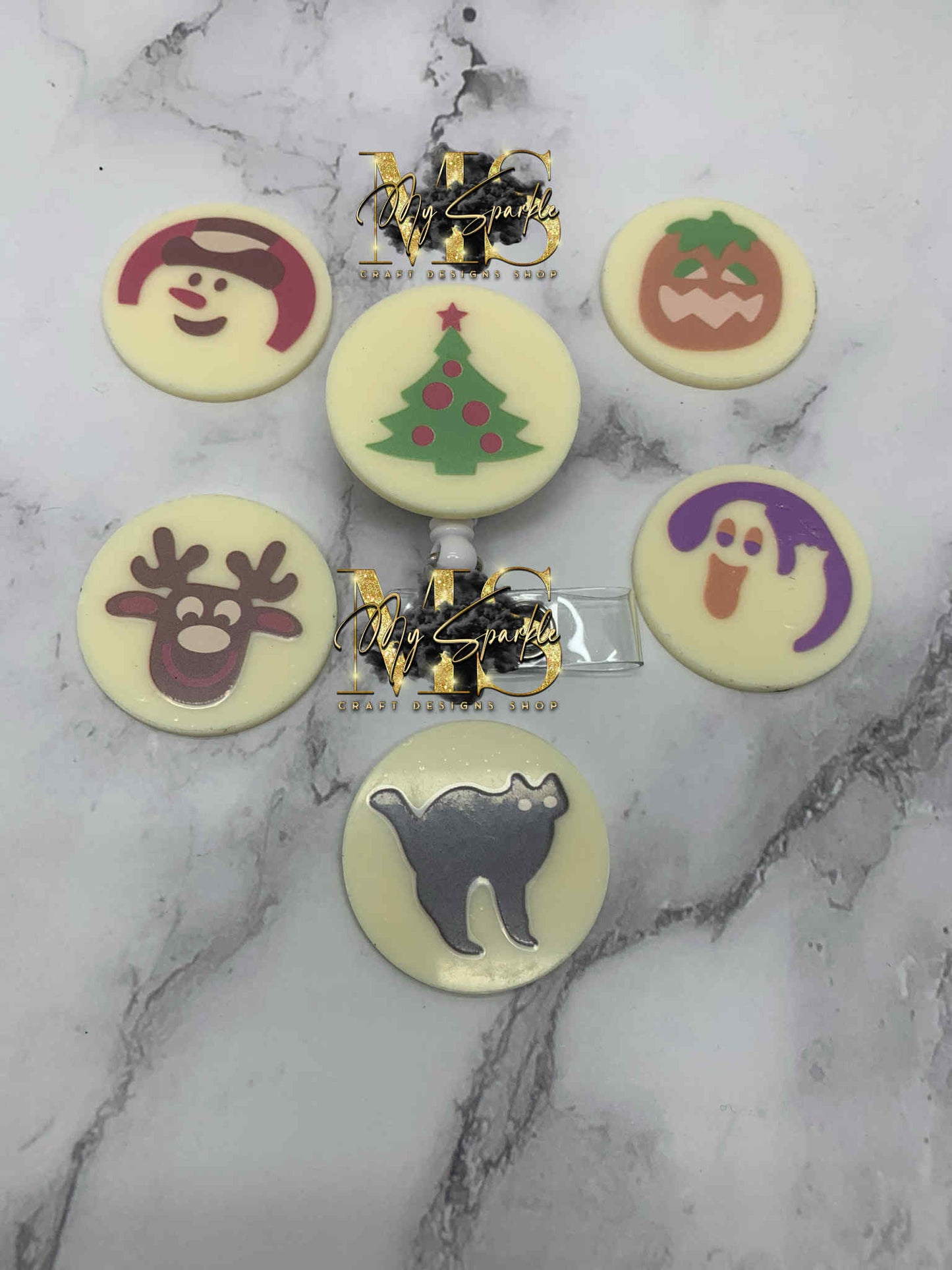 Christmas/Halloween Cookie Sugar Badge Reel