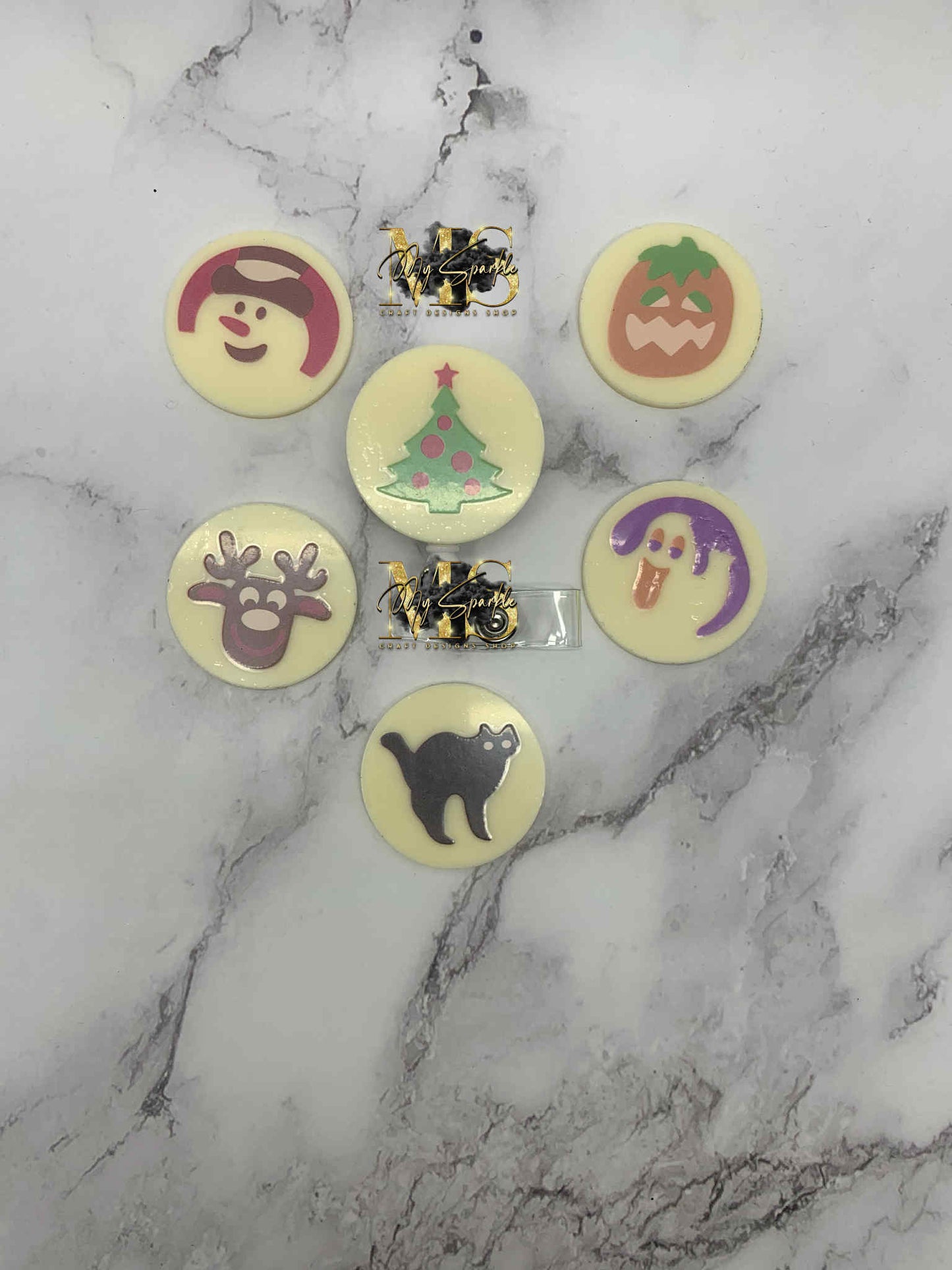 Christmas/Halloween Cookie Sugar Badge Reel