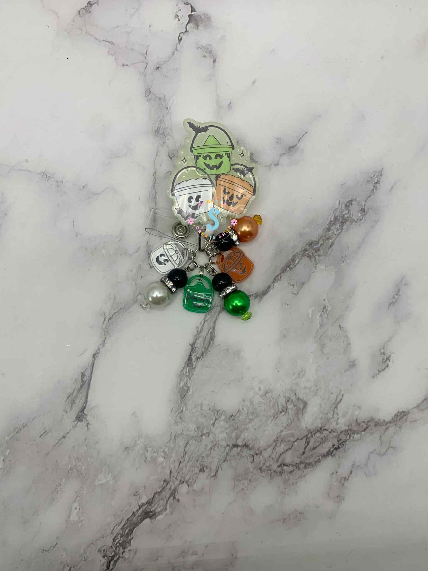 Halloween Basket Badge Reel