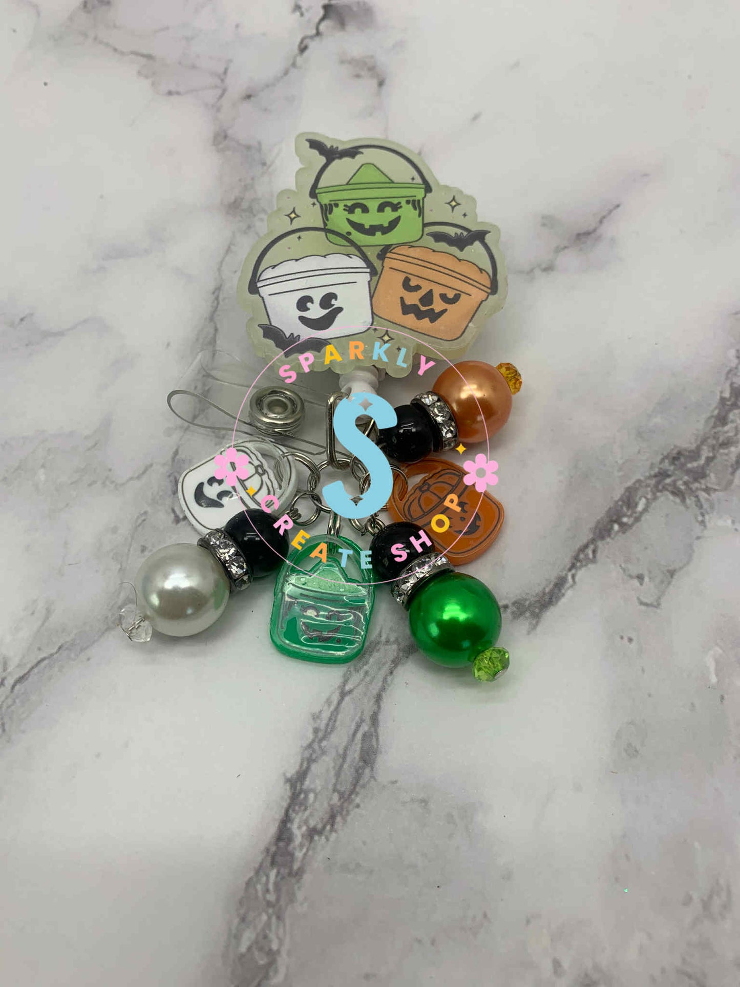 Halloween Basket Badge Reel