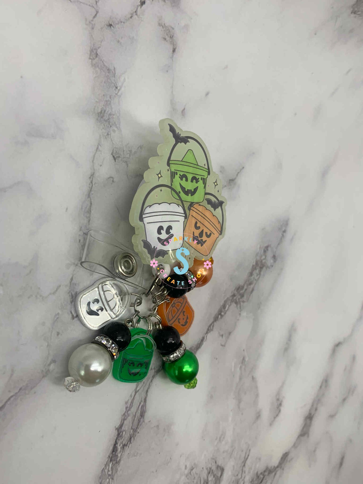 Halloween Basket Badge Reel