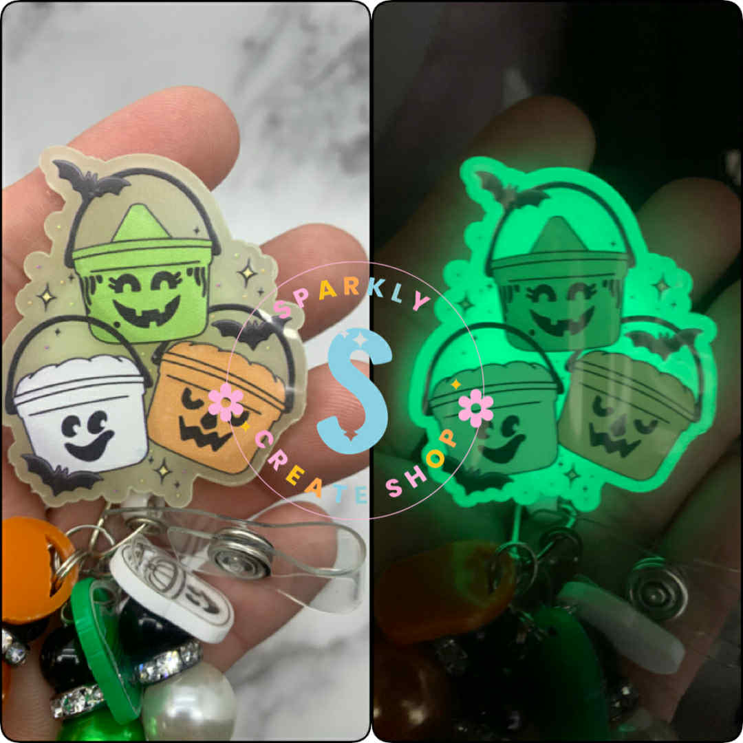 Halloween Basket Badge Reel