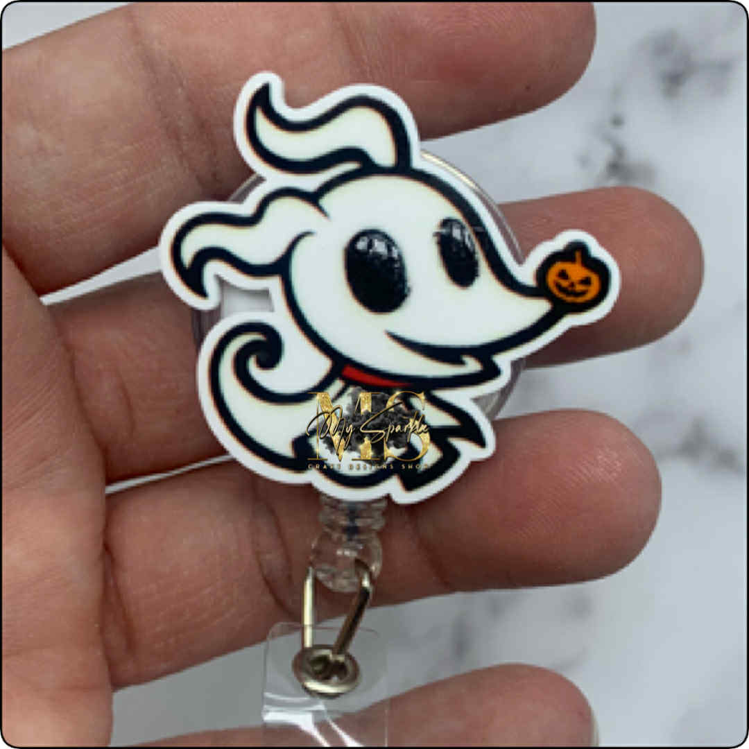 Dog Ghost Badge Reel