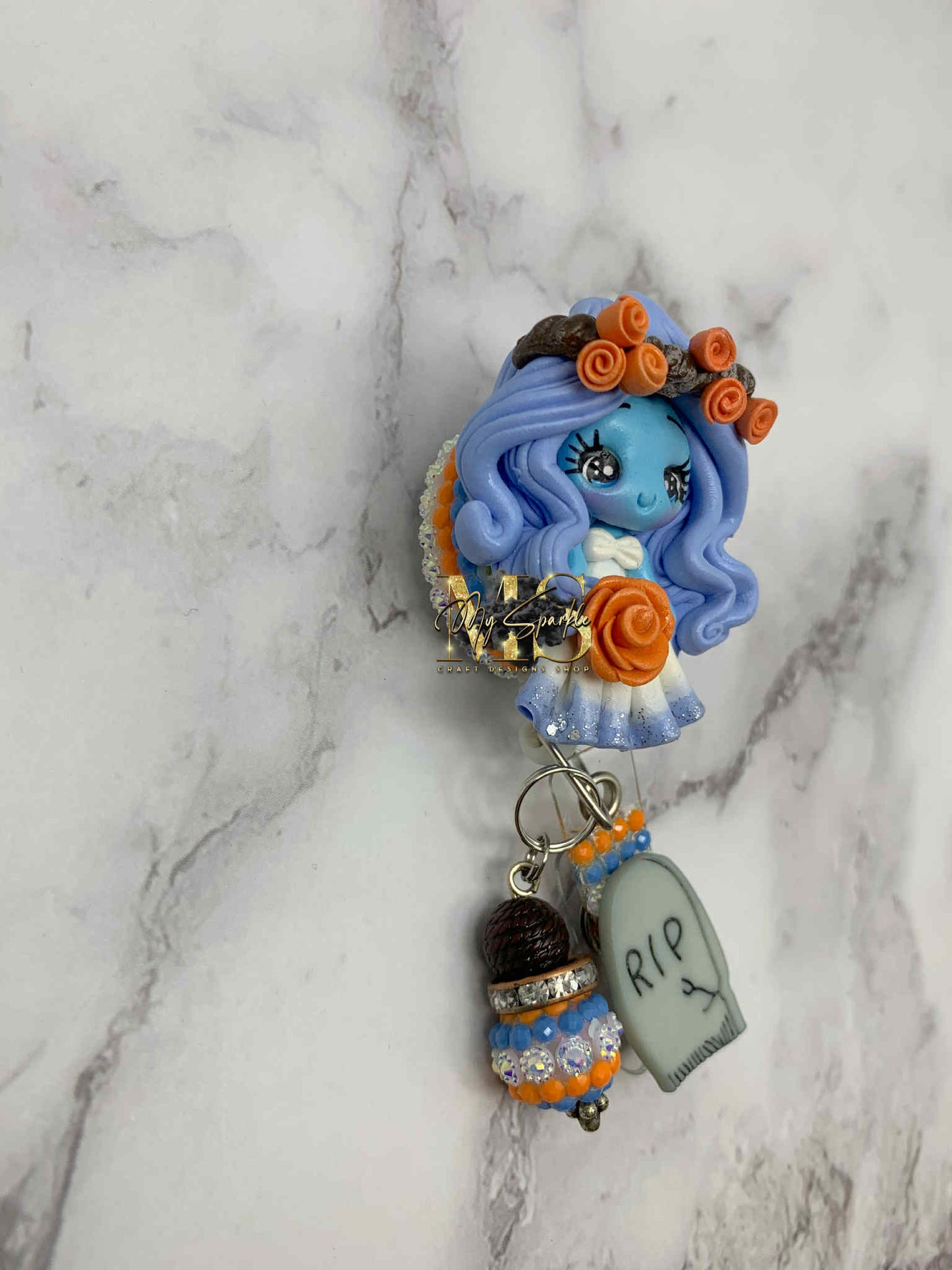 Zombie Bride Clay Badge Reel