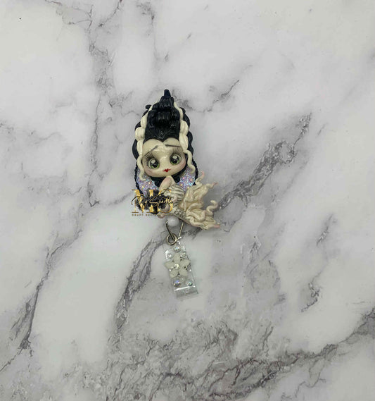 Frankenstein Mermaid Clay Badge Reel