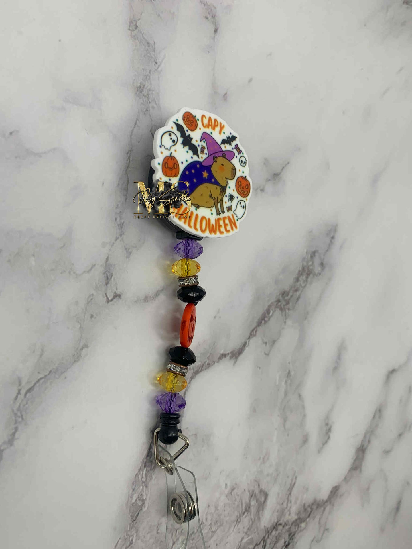 Capy Halloween Badge Reel