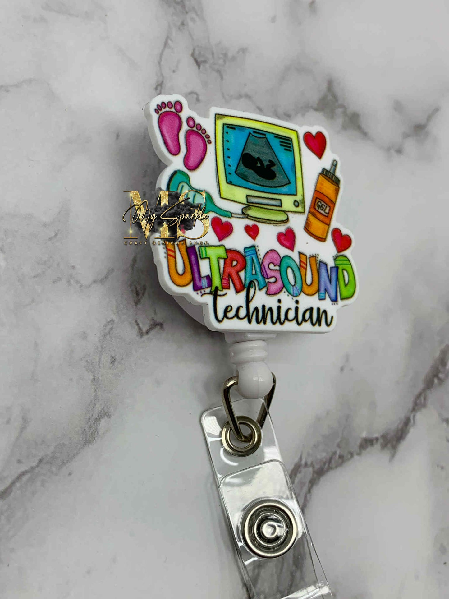 Ultrasound Technician Badge Reel