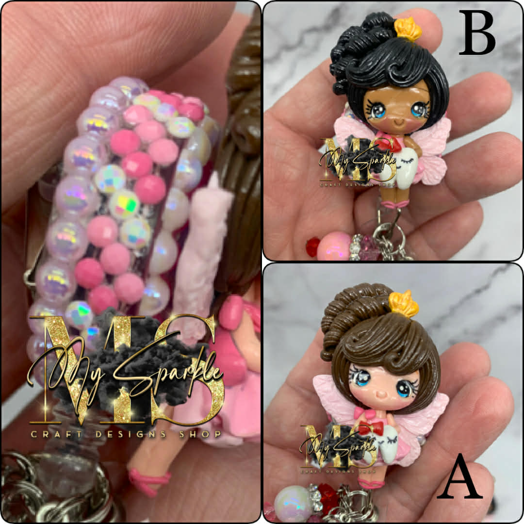 Tooth Fairy Clay Badge Reel