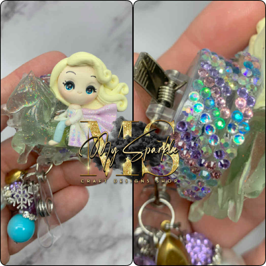 Ice Princess Clay Badge Reel