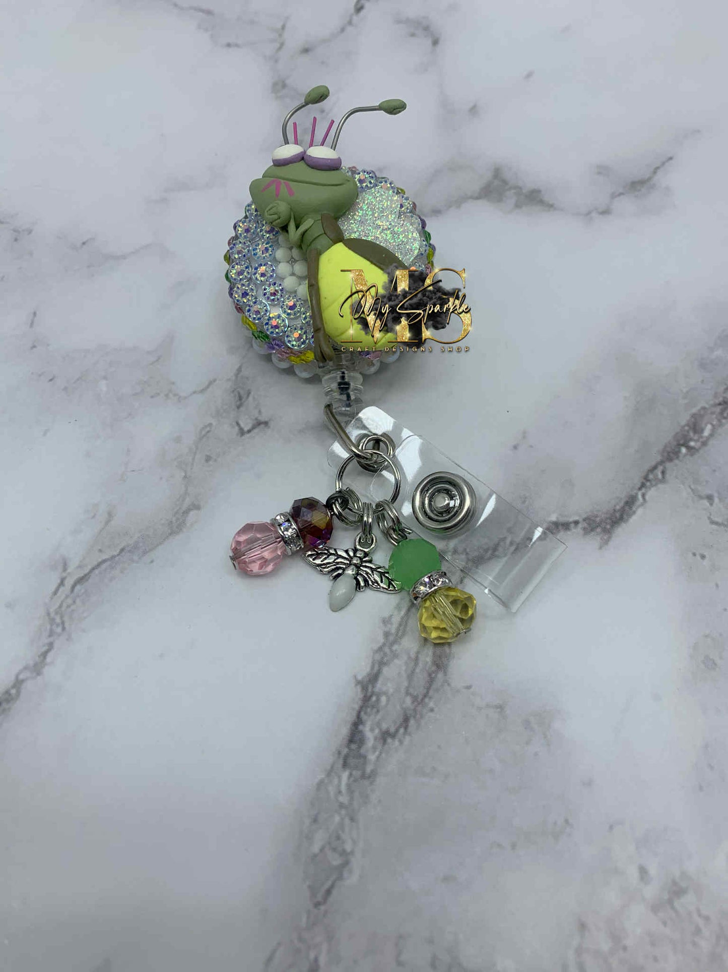 Firefly Lighting Bug Clay Badge Reel